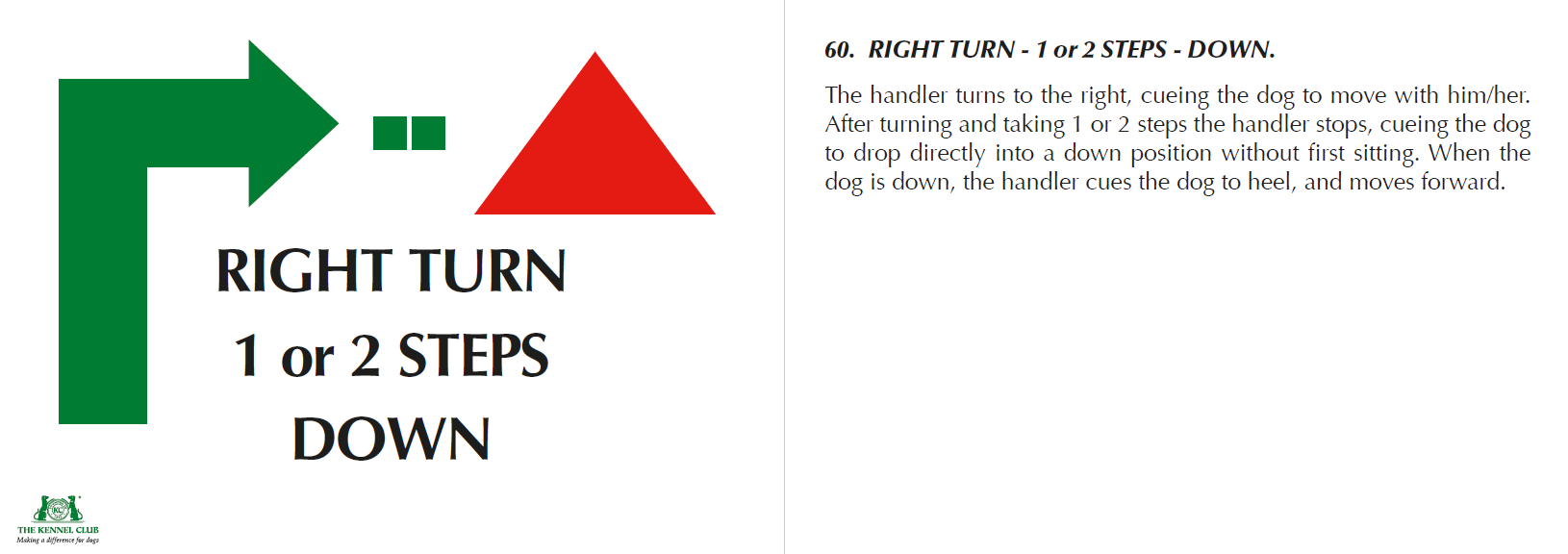 Right Turn/1-2 Steps/Down